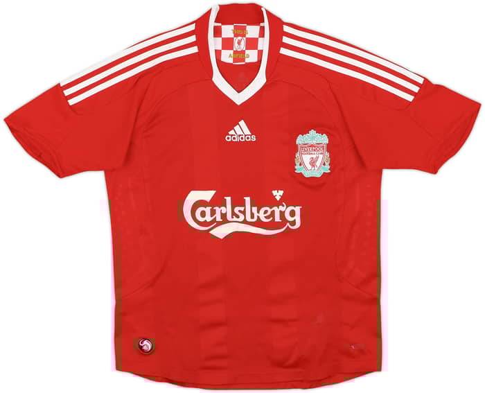 2008-10 Liverpool Home Shirt Torres #9 - 8/10 - (L.Boys)