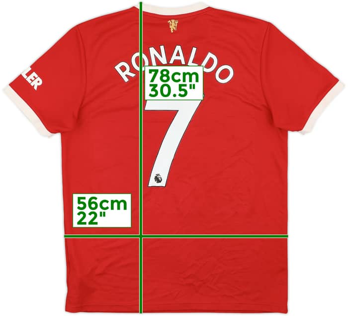 2021-22 Manchester United Home Shirt Ronaldo #7 - 8/10 - (L)