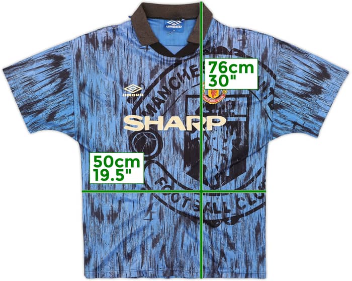 1992-93 Manchester United Away Shirt Cantona #7 - 5/10 - (M)