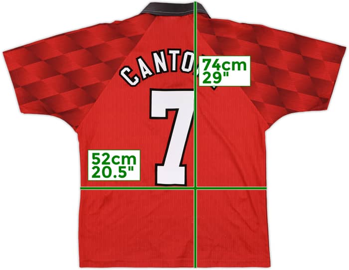 1996-98 Manchester United Home Shirt Cantona #7 - 5/10 - (M)