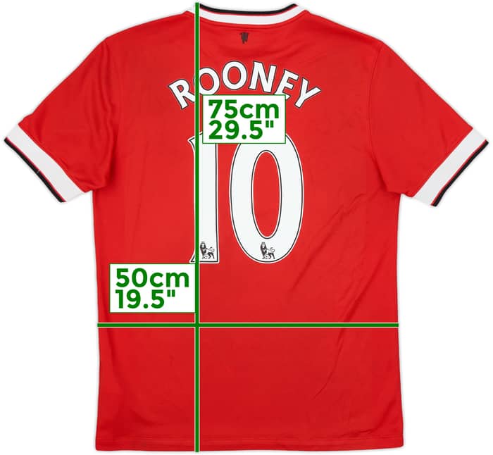 2014-15 Manchester United Home Shirt Rooney #10 - 6/10 - (M)
