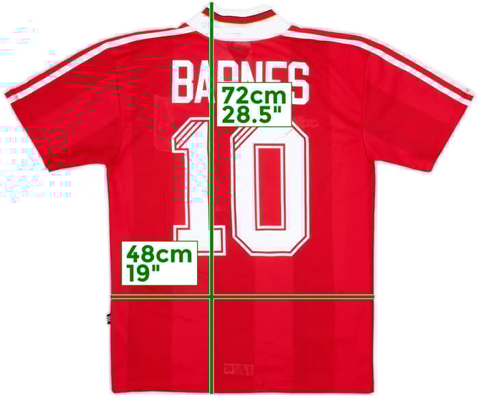 1995-96 Liverpool Home Shirt Barnes #10 - 8/10 - (S)