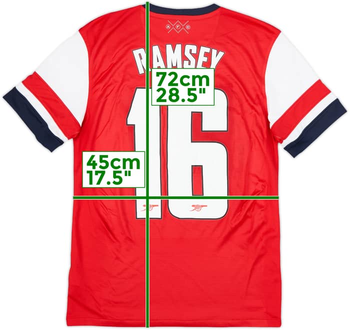 2012-14 Arsenal Home Shirt Ramsey #16 - 5/10 - (S)