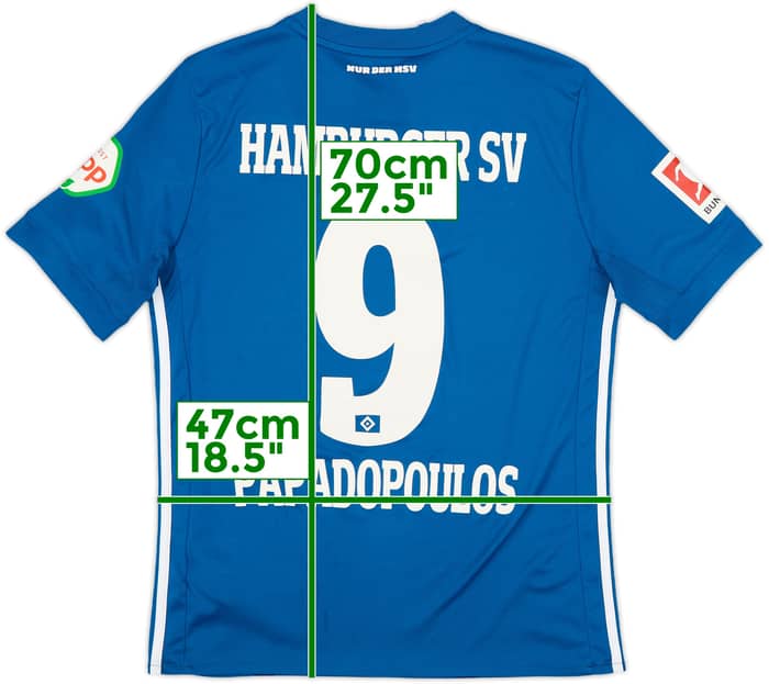 2017-18 Hamburg Away Shirt Papadopoulos #9 - 7/10 - (XL.Boys)