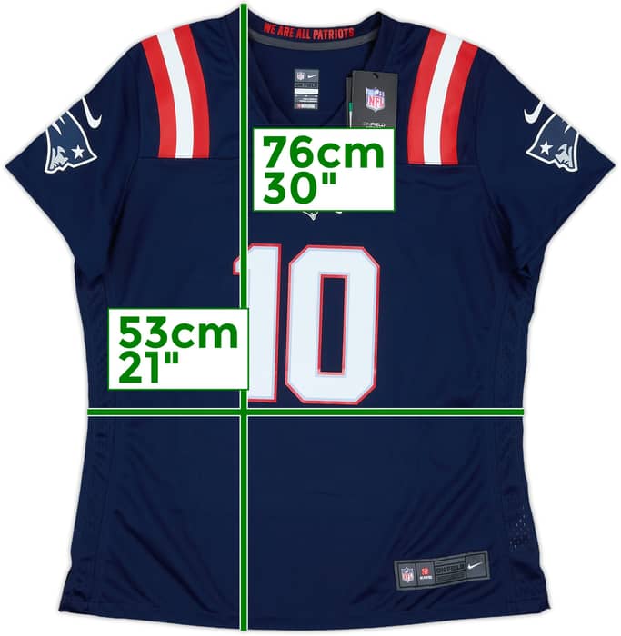 2021-23 New England Patriots Jones #10 Nike Game Home Jersey Womens (XL)