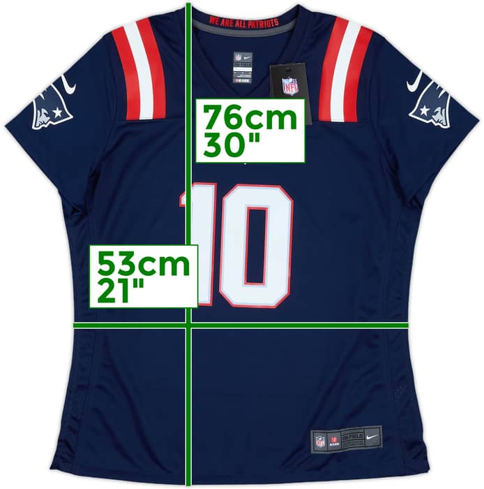 2021-23 New England Patriots Jones #10 Nike Game Home Jersey Womens (XL)
