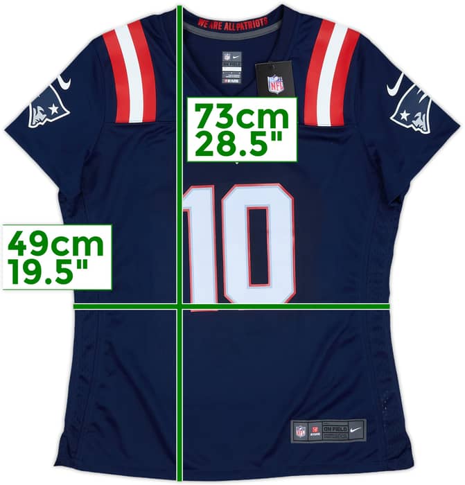 2021-23 New England Patriots Jones #10 Nike Game Home Jersey Womens (L)