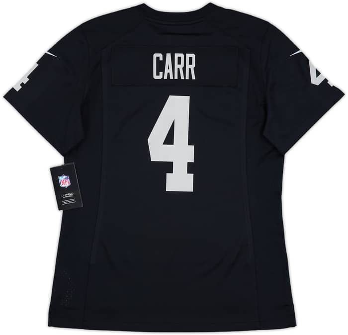 2020-22 Las Vegas Raiders Carr #4 Nike Game Home Jersey Womens (M)
