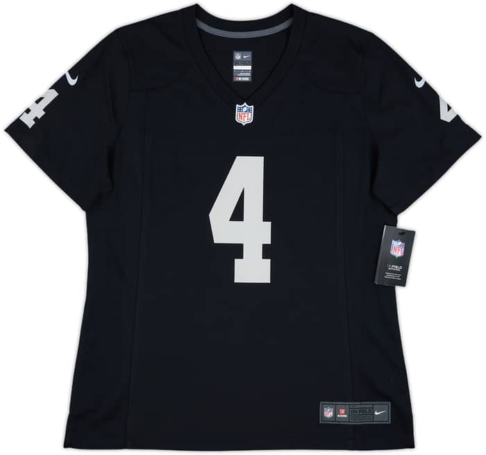 2020-22 Las Vegas Raiders Carr #4 Nike Game Home Jersey Womens (L)