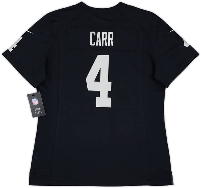 2020-22 Las Vegas Raiders Carr #4 Nike Game Home Jersey Womens (L)