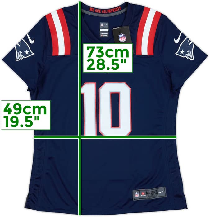 2021-23 New England Patriots Jones #10 Nike Game Home Jersey Womens (L)
