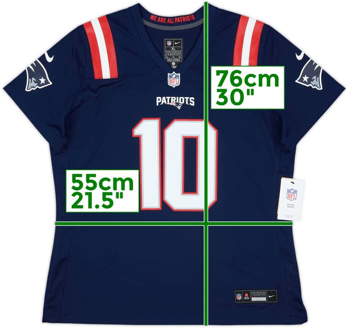 2021-23 New England Patriots Jones #10 Nike Game Home Jersey Womens (XL)