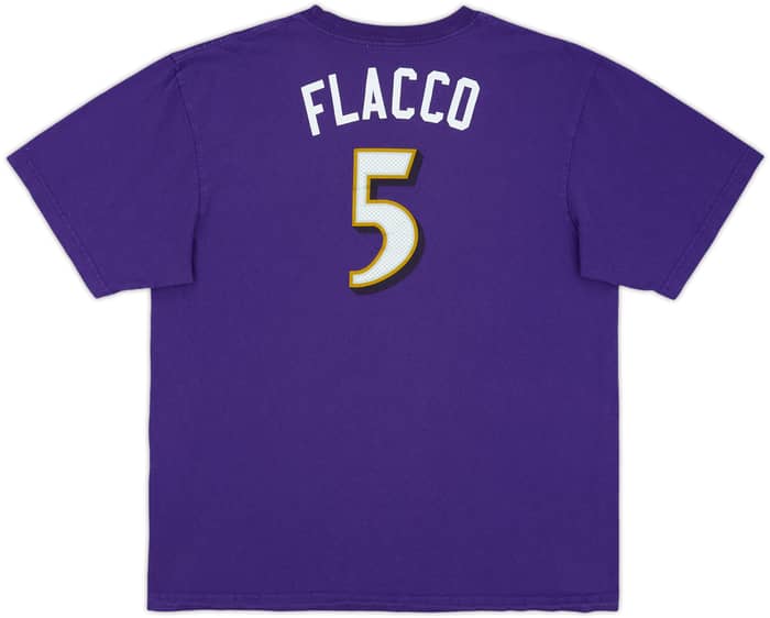 2008-11 Baltimore Ravens Flacco #5 Reebok Tee - 8/10 - (L)