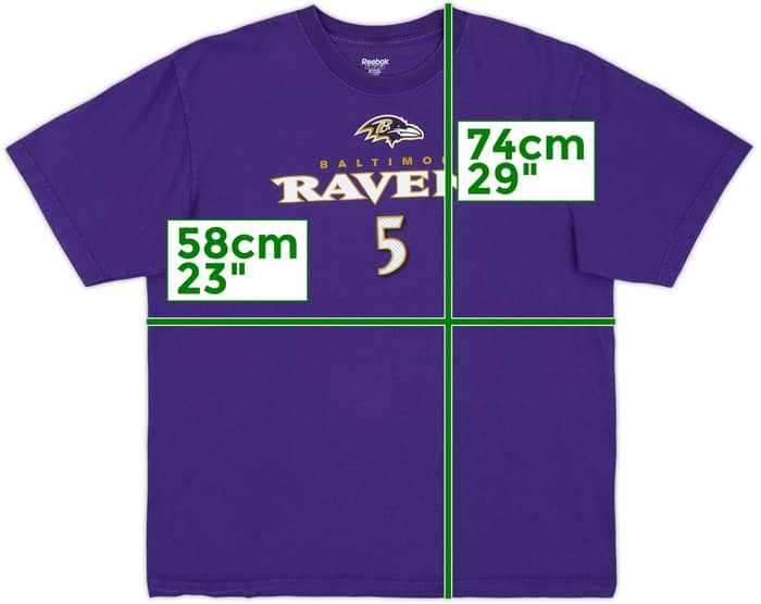 2008-11 Baltimore Ravens Flacco #5 Reebok Tee - 8/10 - (L)