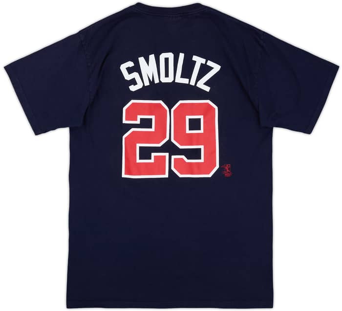 2005 Atlanta Braves Smoltz #29 Majestic Tee - 8/10 - (L)