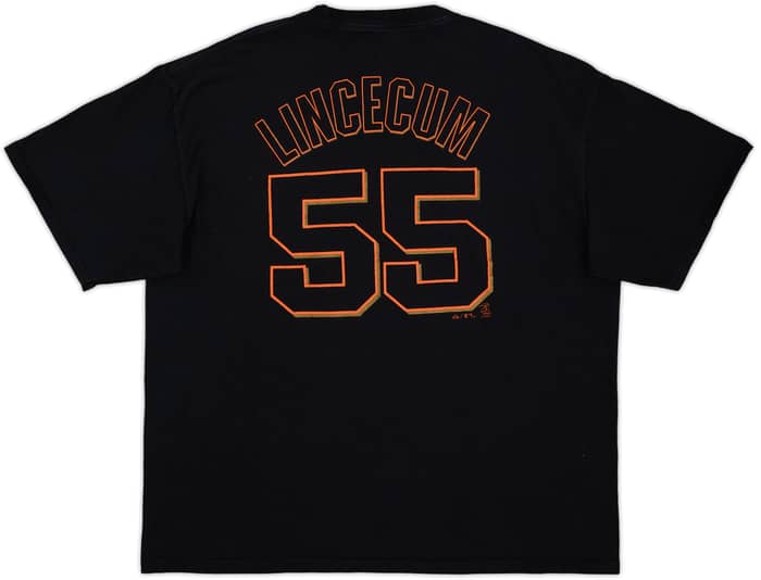 2010 San Francisco Giants Lincecum #55 Majestic Tee x - 9/10 - (XL)
