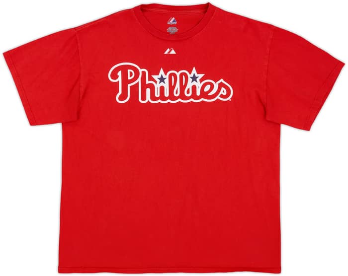 2011 Philadelphia Phillies Victorino #8 Majestic Tee - 5/10 - (L)