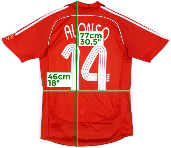 2006-08 Liverpool Home Shirt Alonso #14 - 5/10 - (S)