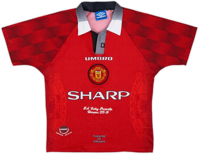 1996-98 Manchester United Home Shirt Frost #11 - 6/10 - (Y)