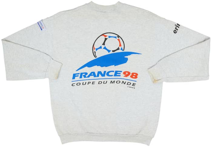 1998 France Erima 'Coupe Du Monde' Signed Sweat Top - 5/10 - (L)