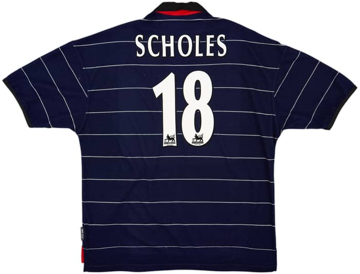 1999-00 Manchester United Away Shirt Scholes #18 - 8/10 - (XXL)