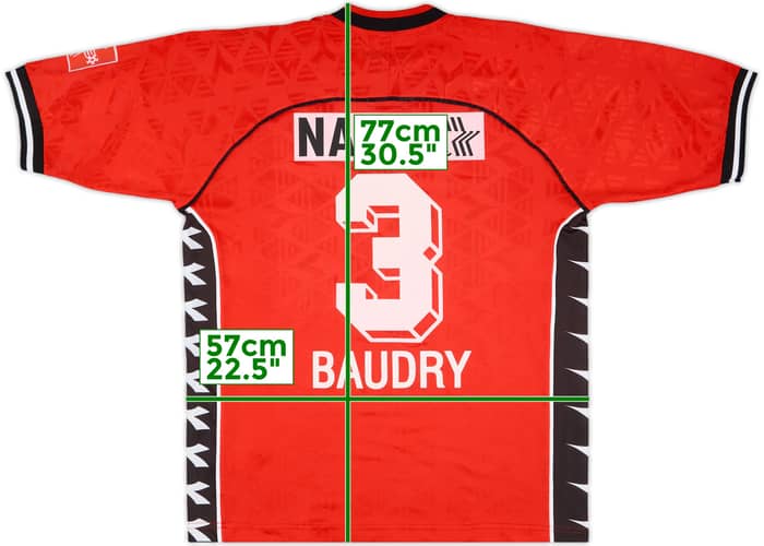 2000-01 FC Aarau Match Issue Home Shirt Baudry #3