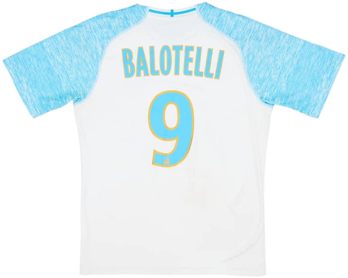 2018-19 Olympique Marseille Home Shirt Balotelli #9 - 6/10 - (M)