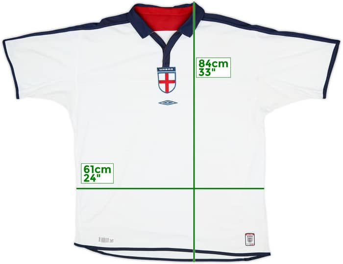 2003-05 England Home Shirt - 5/10 - (XXL)