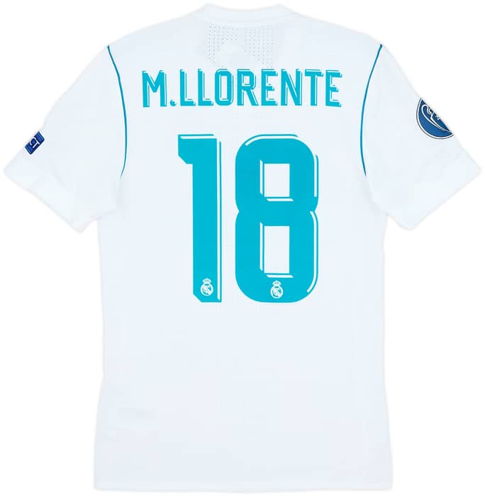 2017-18 Real Madrid Home Shirt M. Llorente #18 (S)