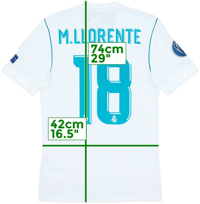 2017-18 Real Madrid Home Shirt M. Llorente #18 (S)