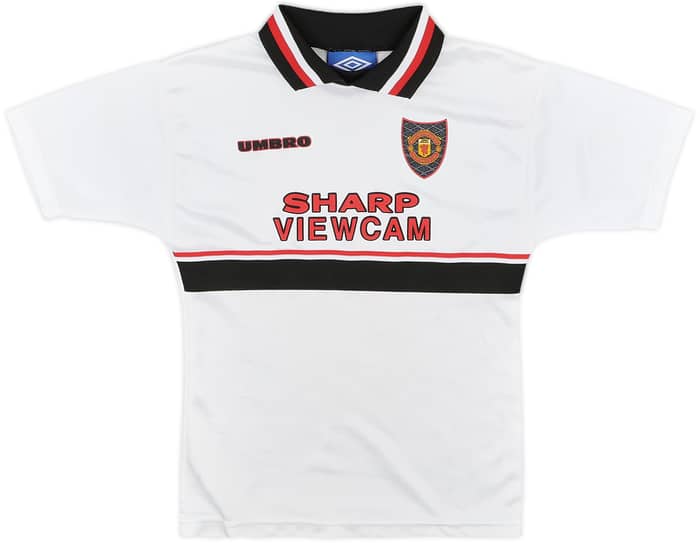 1997-99 Manchester United Away Shirt Cole - 8/10 - (7-8 Years)