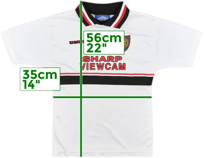 1997-99 Manchester United Away Shirt Cole - 8/10 - (7-8 Years)