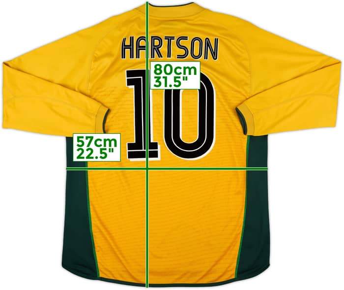 2002-03 Celtic Away L/S Shirt Hartson #10 - 8/10 - (XL)