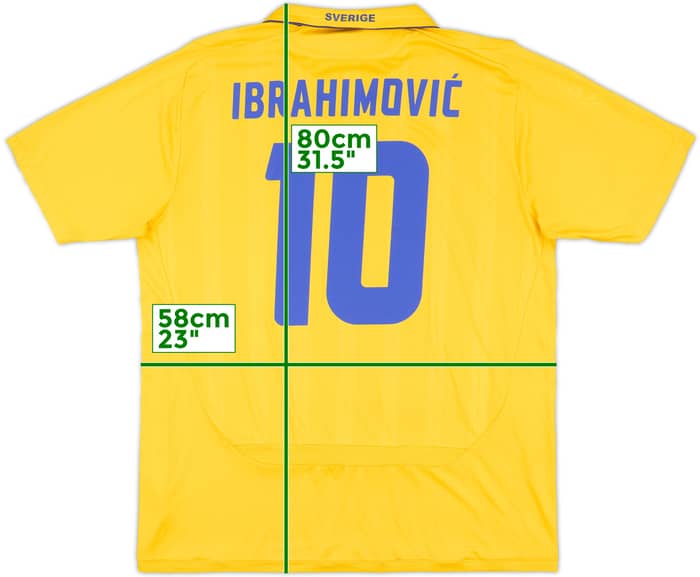2009-10 Sweden Home Shirt Ibrahimovic #10 - 8/10 - (XL)