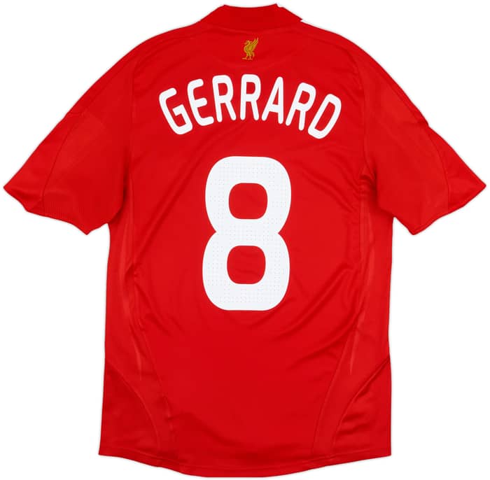 2008-10 Liverpool Home Shirt Gerrard #8 - 7/10 - (S)