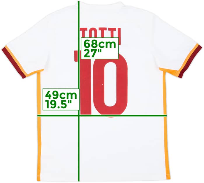 2015-16 Roma Away Shirt Totti #10 - 7/10 - (XL.Boys)