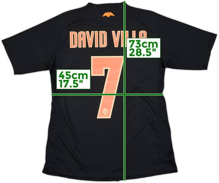 2006-07 Valencia Away Shirt David Villa #7 - 6/10 - (M)