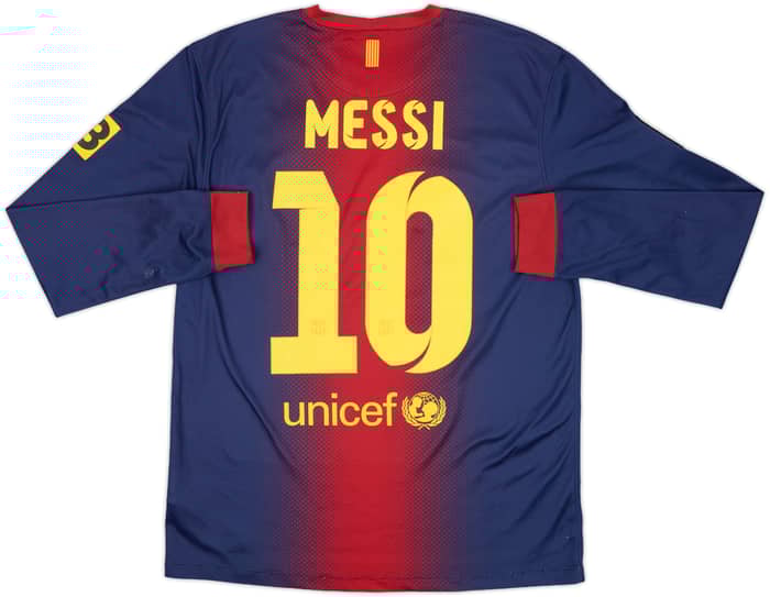 2012-13 Barcelona Home L/S Shirt Messi #10 - 8/10 - (M)