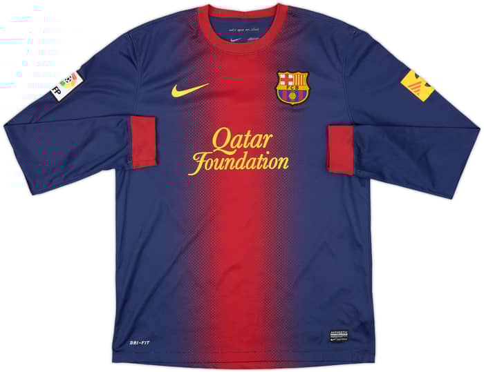 2012-13 Barcelona Home L/S Shirt Messi #10 - 8/10 - (M)