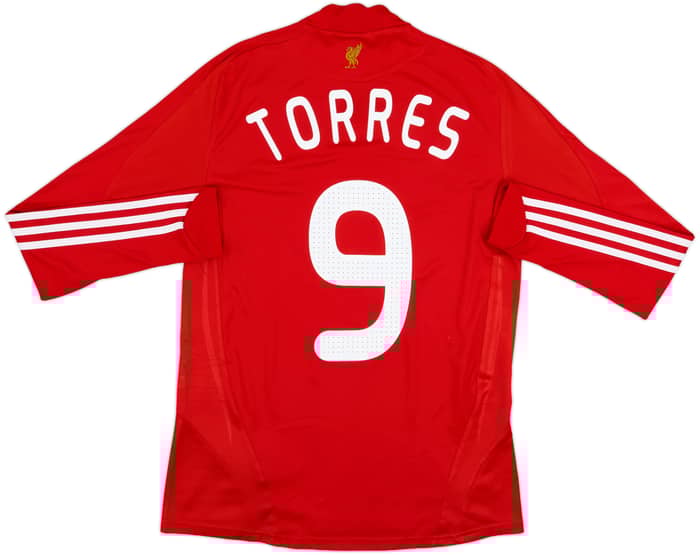 2008-10 Liverpool Home L/S Shirt Torres #9 - 8/10 - (S)