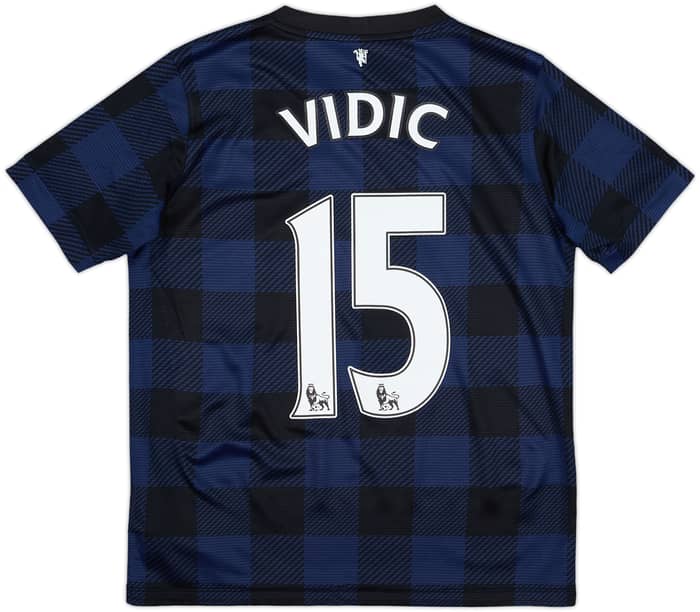 2013-14 Manchester United Away Shirt Vidic #15 - 6/10 - (L.Boys)