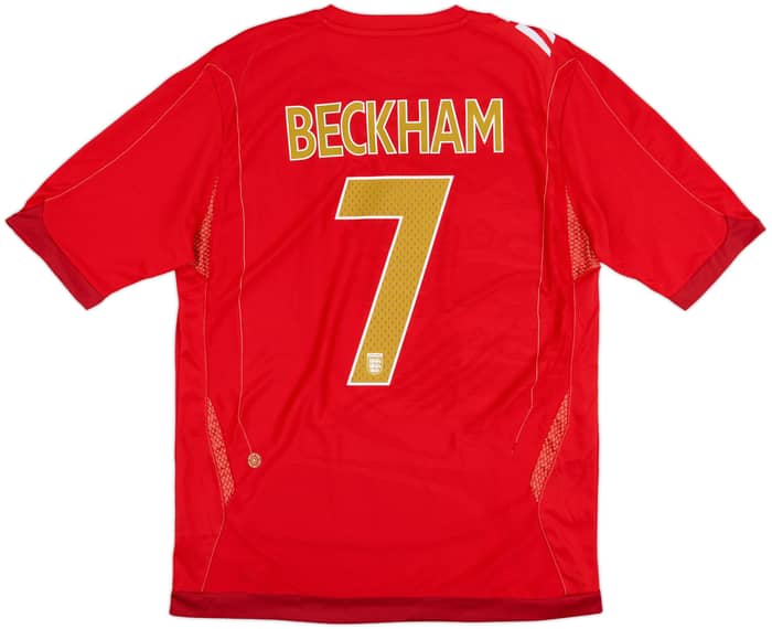 2006-08 England Away Shirt Beckham #7 - 7/10 - (L)
