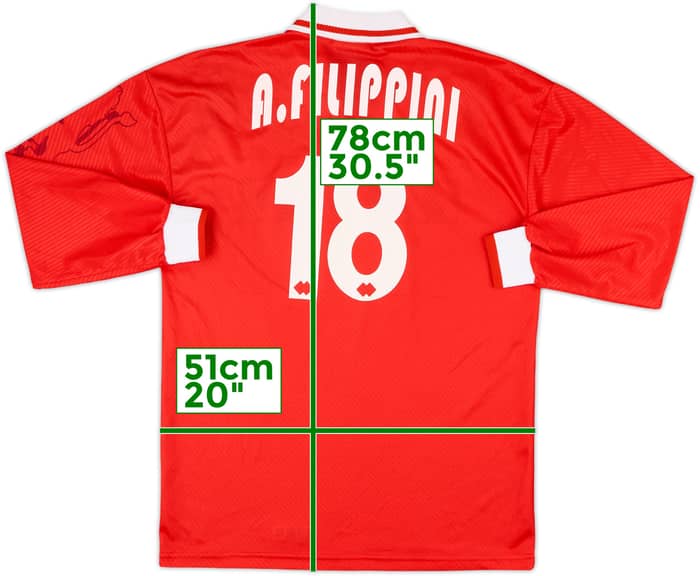 1997-98 Brescia Third L/S Shirt A. Filippini #18 - 7/10 - (M)