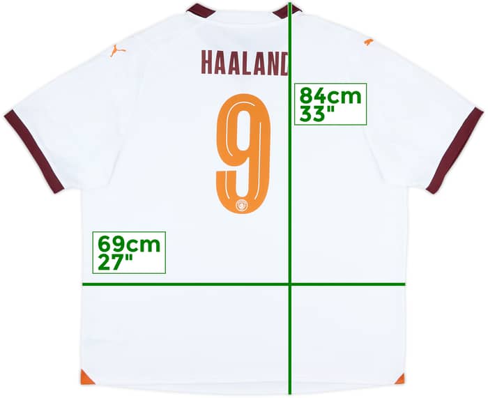 2023-24 Manchester City Away Shirt Haaland #9 (3XL)