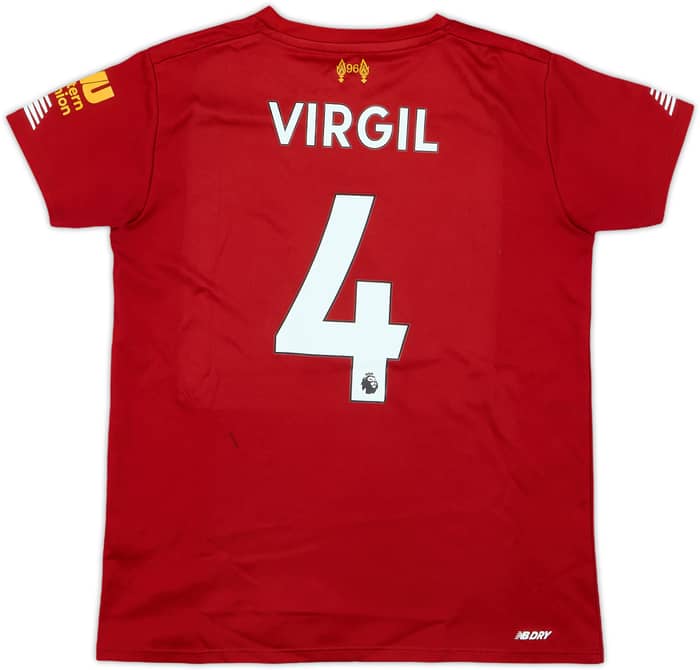 2019-20 Liverpool Home Shirt Virgil #4 - 7/10 - (6-7 Years)