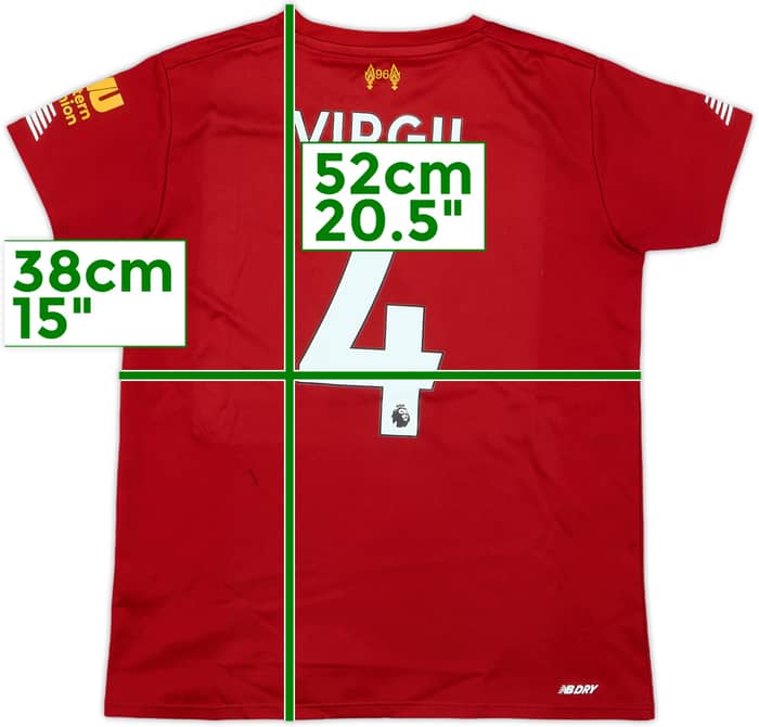 2019-20 Liverpool Home Shirt Virgil #4 - 7/10 - (6-7 Years)