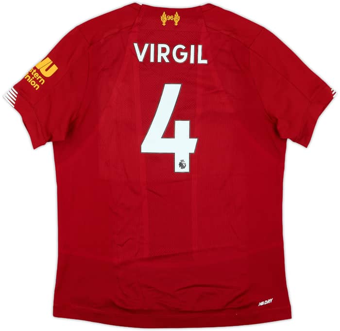 2019-20 Liverpool Home Shirt Virgil #4 - 9/10 - (M.Boys)