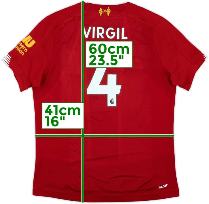 2019-20 Liverpool Home Shirt Virgil #4 - 9/10 - (M.Boys)