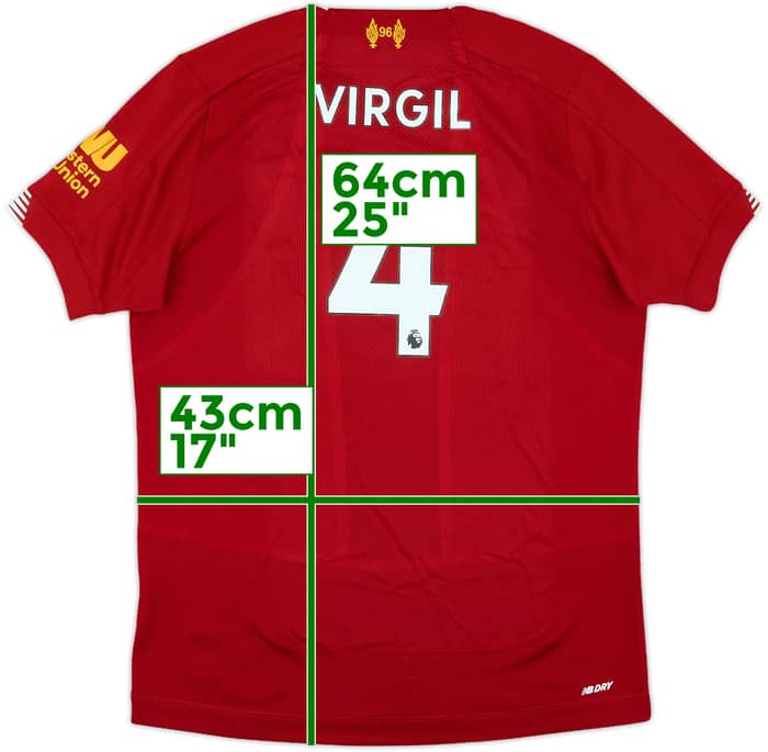 2019-20 Liverpool Home Shirt Virgil #4 - 9/10 - (L.Boys)