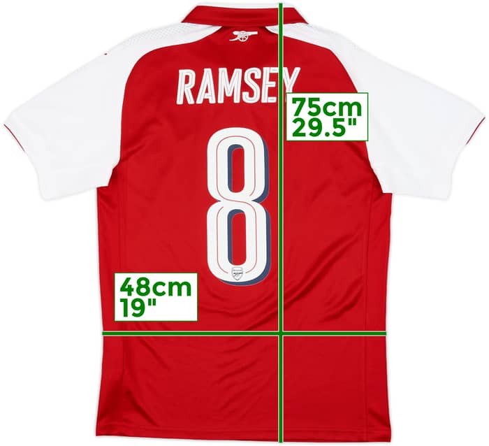 2017-18 Arsenal Home Shirt Ramsey #8 - 5/10 - (S)